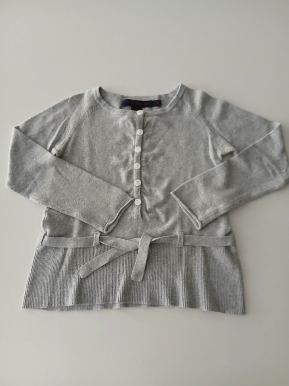 French Connection kids Grey Cotton Blend Cardigan